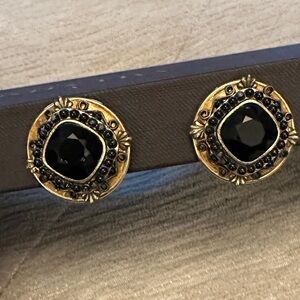 Vintage Michel Golon Gold-Tone Clip Earrings